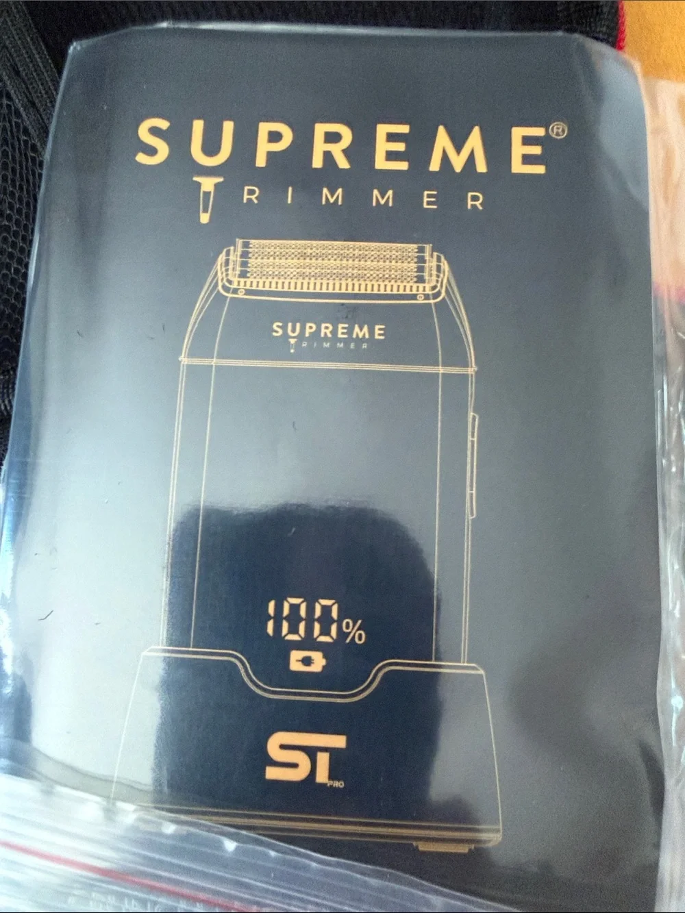 Supreme Black Toiletry Case with Red Logo